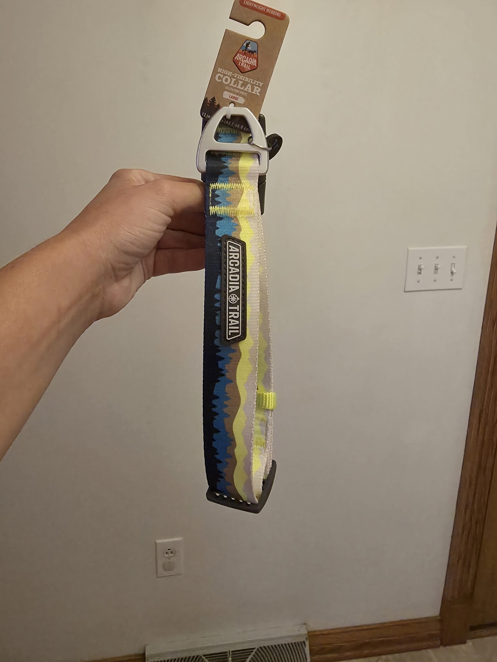 Arcadia Blue and Yellow Wave Pattern Collar & Leash Combo
